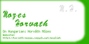 mozes horvath business card